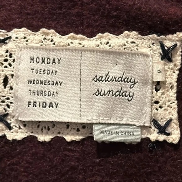 Anthropologie Saturday Sunday Neela Knit Open Front Cardigan Sweater Size Medium - Picture 6 of 12